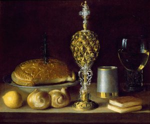 Nature morte de récipients à boire, une coupe d